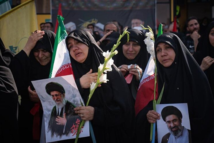 Scenes from the farewell ceremony with the martyred Leader