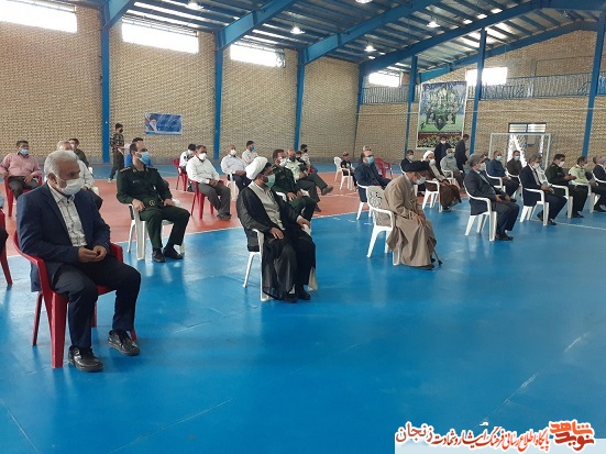 گزارش تصویری افتتاح سالن ورزشی نورین و گلباران مزار شهدای ابهر