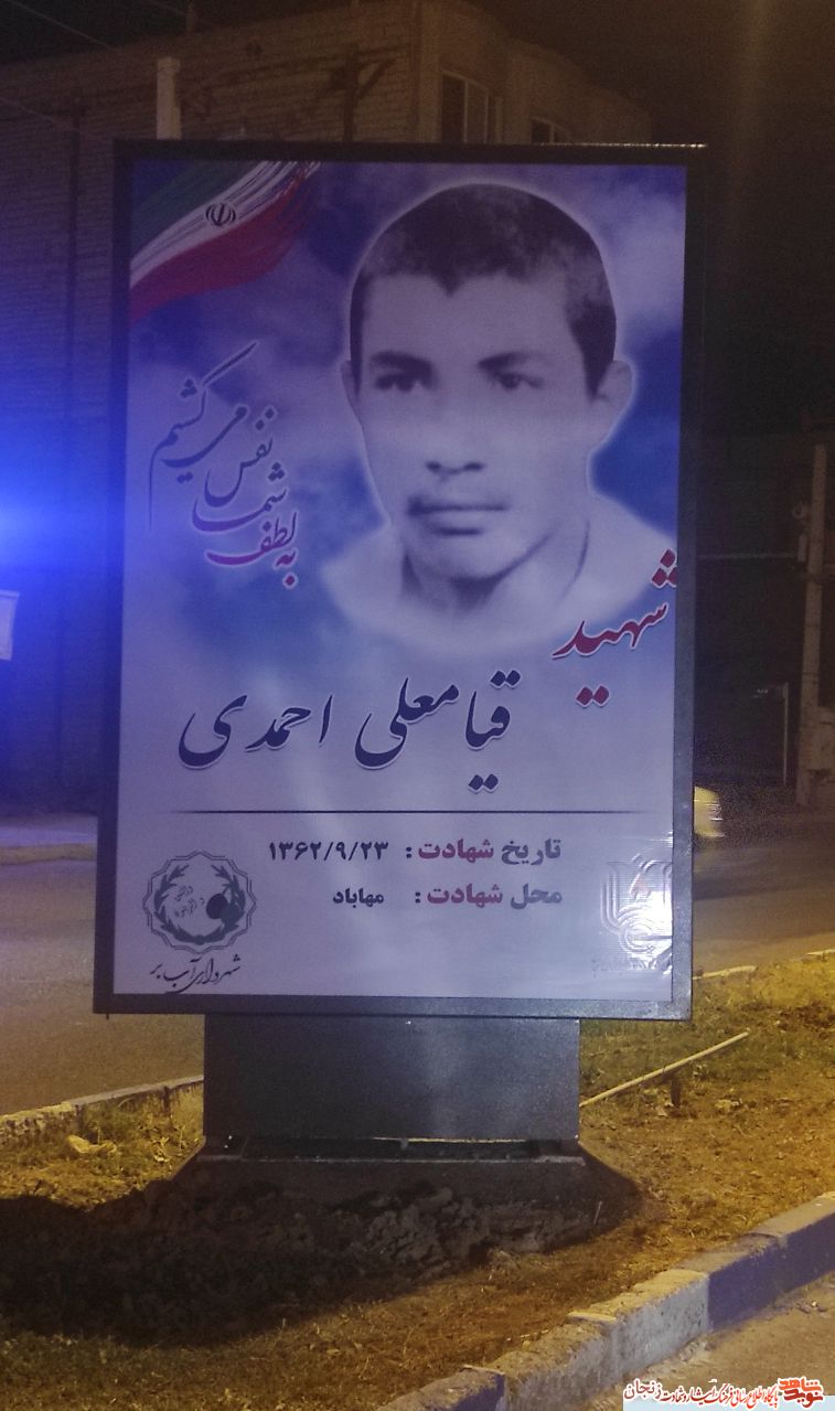 گزارش تصویری/نصب تصاویر شهدای شهر آببر در بلوار امام به مناسبت هفته دولت