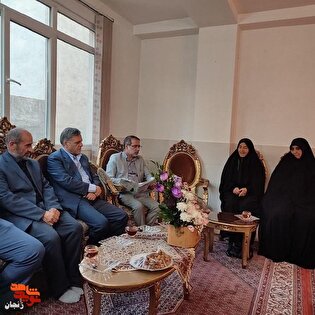 دیدار استاندار زنجان با خانواده شهدای بهشتی‌نژاد
