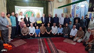 تجلیل از پدر شهید علیرضا صحبتلو در مراسم دعای...