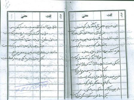 دست نوشته شهید جوانمیر آب باریکی